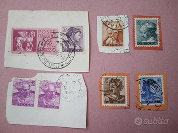 francobolli, serie michelangiolesca