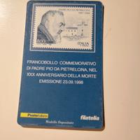 Tessera Filatelica Francobollo Padre Pio