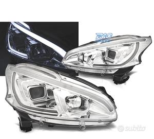 FARI PEUGEOT 208 12-15 TUBO LUCE LED CROMATO