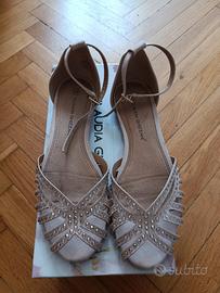 sandali bassi donna con strass