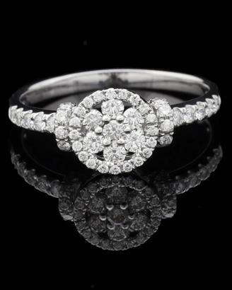 ANELLO IN ORO BIANCO 18KT CON BRILLANTI 0.69 CT