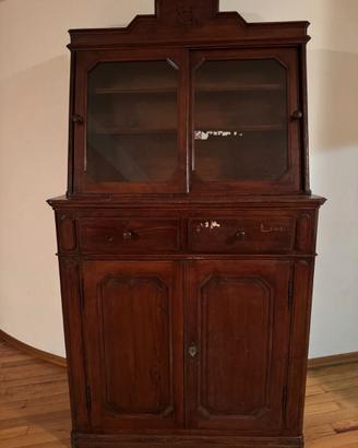 Credenza antica con vetrina – stile Luigi Filippo