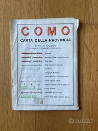 Carta stradale della provincia di Como 1976