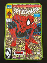 Spiderman targa metallica del fumetto marvel