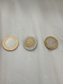 set 3 monete bimetalliche 