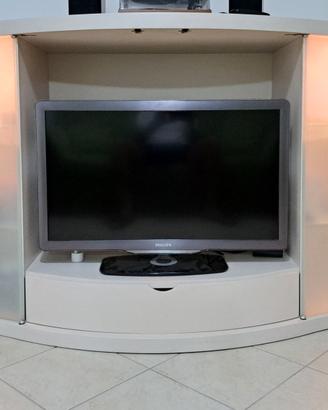 Mobile porta TV moderno-base curva e vetrine
