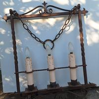 LAMPADARIO FERRO BATTUTO