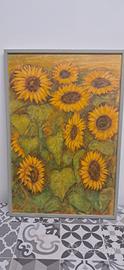 Quadro  di girasoli  pittura a olio