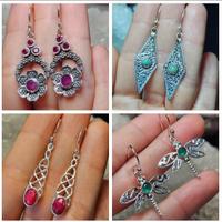 Orecchini in argento 925 e vere pietre naturali 