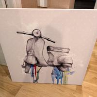 Quadro su tela Vespa vintage moderno – arredo casa