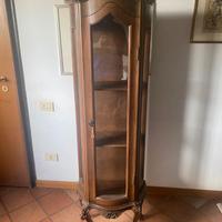 Vetrinetta Antica Bombata in Noce - Stile Luigi XV