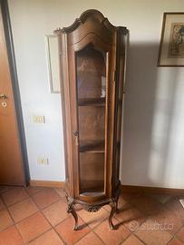 Vetrinetta Antica Bombata in Noce - Stile Luigi XV