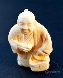 4 Bottone giapponese antico netsuke '30 originale