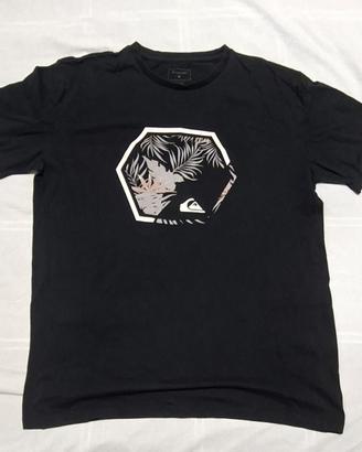 T-shirt Quiksilver Uomo Nera 100% Cotone Taglia L