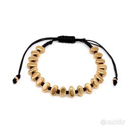 Bracciale Macramè Pepite in Ottone Riciclato