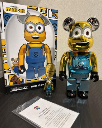 Medicom Bearbrick BOB 100% & 400% Set. cromato