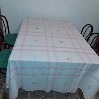 Set Tovaglia rettangolare in Bisso 10 Tovaglioli