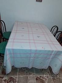 Set Tovaglia rettangolare in Bisso 10 Tovaglioli