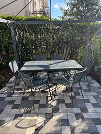 set tavolo e sedie da esterno