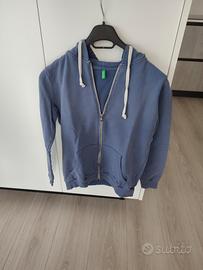 felpa cotone garzato con cappuccio 