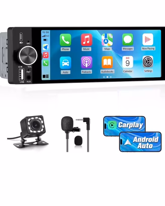 Autoradio android carplay retrocamera 1 din