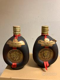 2 Bottiglie Vintage Vecchia Romagna Etichetta Oro