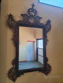 specchio in legno vintage