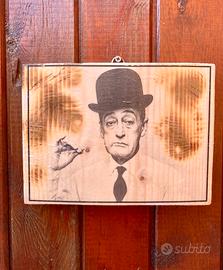 Totò stampa su tavoletta di legno 20x15 cm.