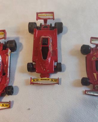 Lotto 3 Modellini Vintage Polistil Ferrari F1