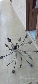 Lampadario a 6 bracci completo di bocce
