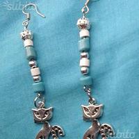 Orecchini gatto gatti gattina ciondoli bijoux