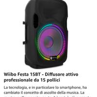 Altoparlante Cassa Audio 600W Wiibo Festa 15 nuovo