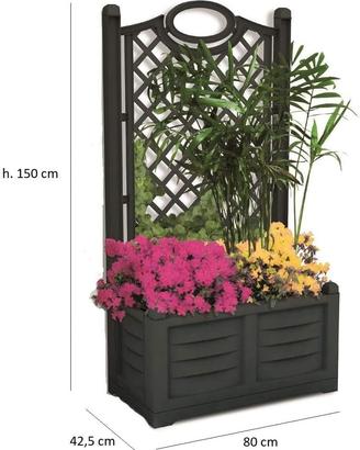 Fioriera in pvc con traliccio