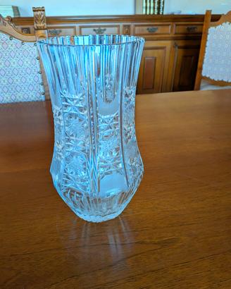VASO IN CRISTALLO MOLATO VINTAGE DECORO STELLE  El