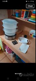 vaporiera con   4 vassoi e istruzioni