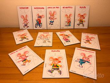 12Figurine Topo Gigio Maria Perego Plasmon vintage
