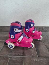 Pattini bambina  protezioni e caschetto