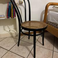 Sedia in legno e paglia di Vienna