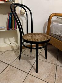 Sedia in legno e paglia di Vienna