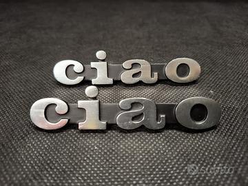 Coppia scritte Piaggio Ciao in alluminio