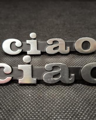 Coppia scritte Piaggio Ciao in alluminio