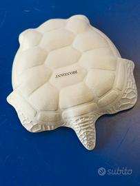 Vassoietto Tartaruga Brandani in Vetro Bianco