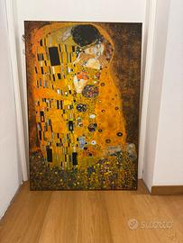 Stampa su tela "Il Bacio" di Klimt - 80x120 cm