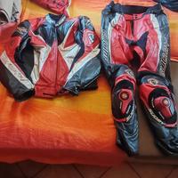 tuta moto in pelle divisibile tg54