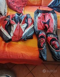 tuta moto in pelle divisibile tg54