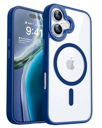 custodia iphone 16 blu nuova