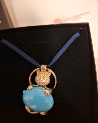 collana con pendente porta fortuna in argento 