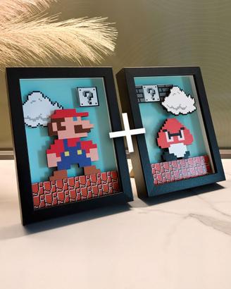 SUPER MARIO - Mini Shadow Box 3D fatta a mano