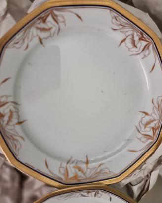 Servizio piatti Tognana ottagonale porcellana oro