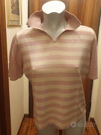Polo vintage Chérie 100% Seta - Taglia 46 italiana
